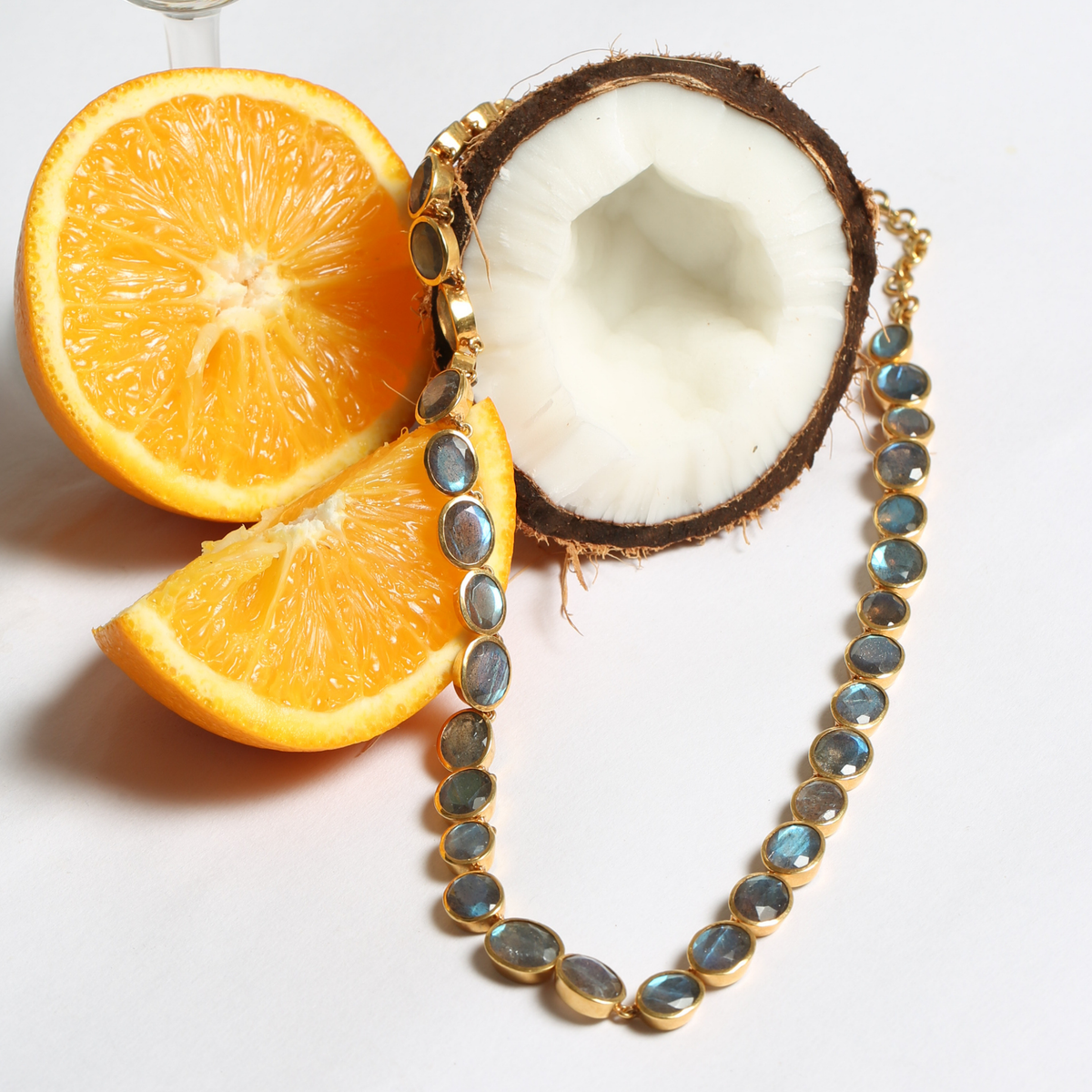Dylan Labradorite 18K Gold Plated Silver 925 Necklace