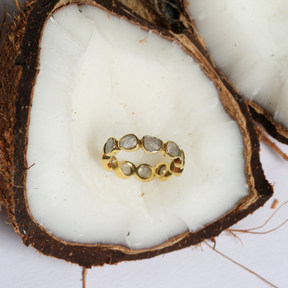 Tilly Diamond Gold Plated Silver 925 Ring