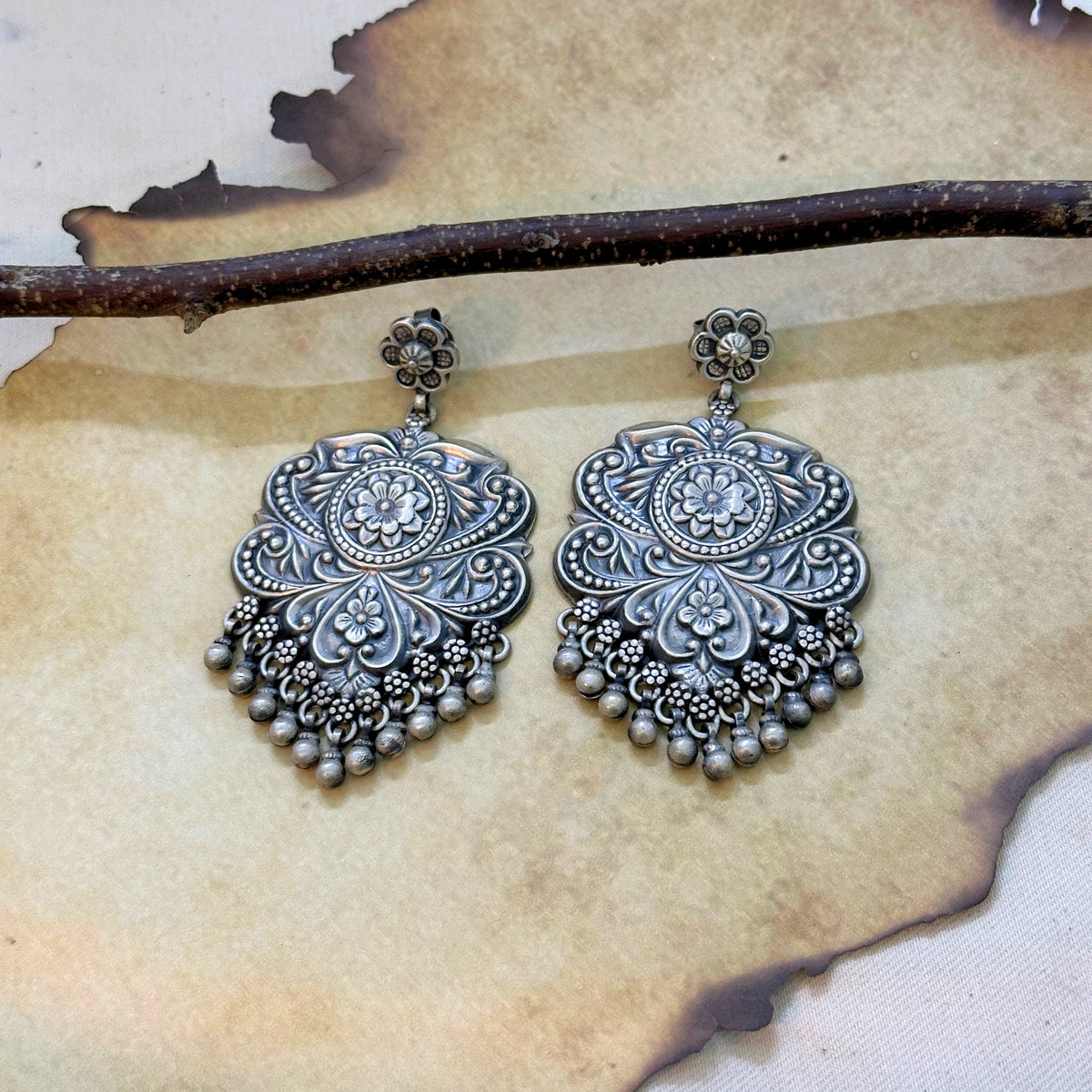 Zunaira Traditional Silver 925 Earrings