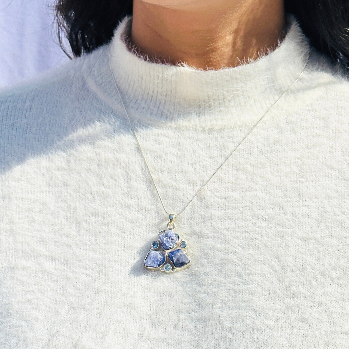 Zel Multi Stone Silver 925 Pendant