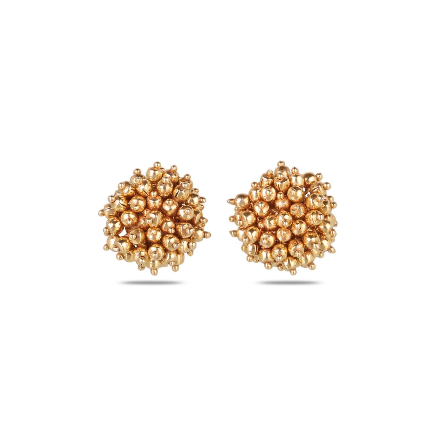 Bindu 18K Gold Plated Silver 925 Beaded Stud Earrings