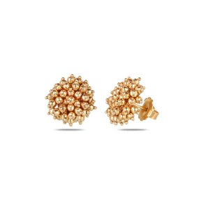 Bindu 18K Gold Plated Silver 925 Beaded Stud Earrings