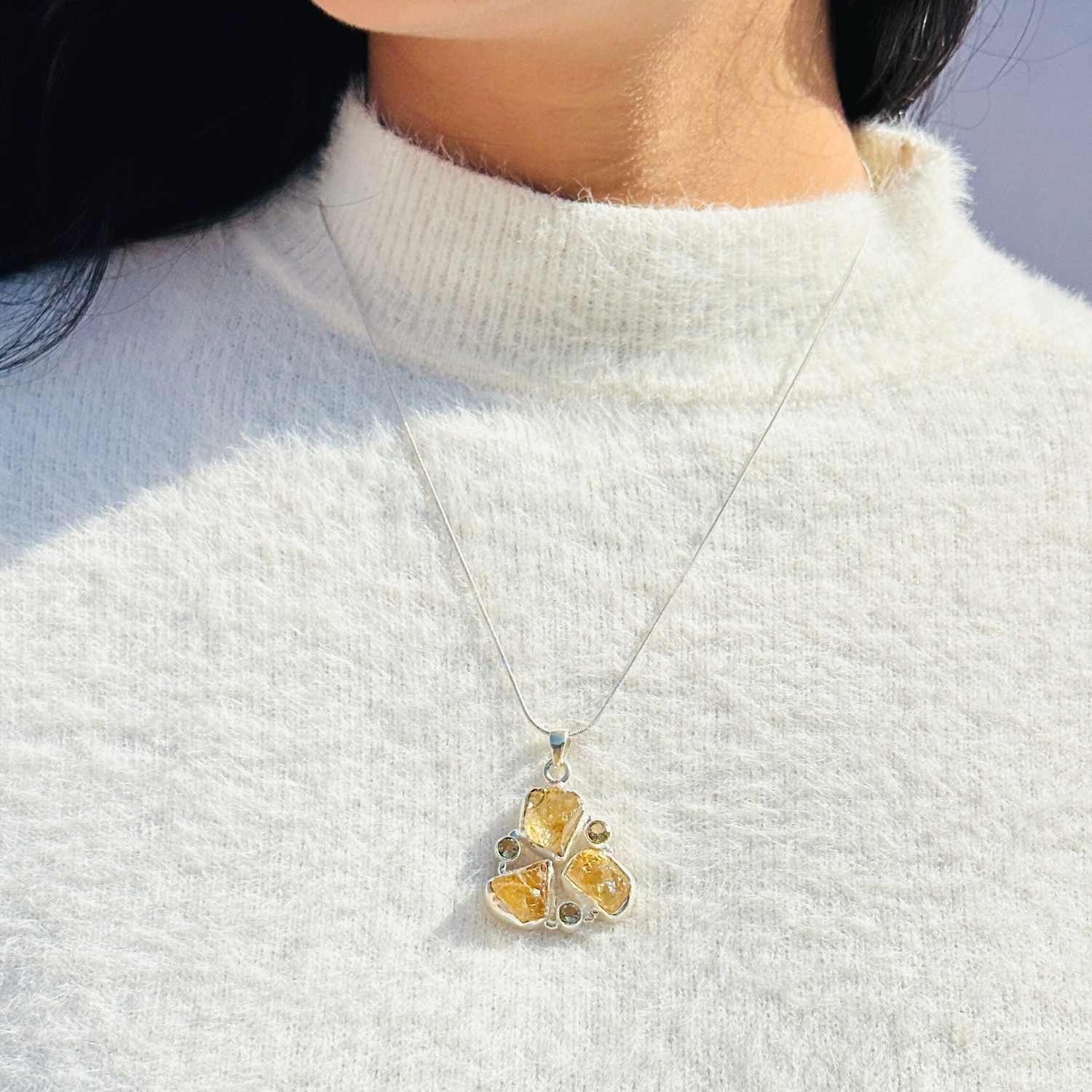 Zel Multi Stone Silver 925 Pendant