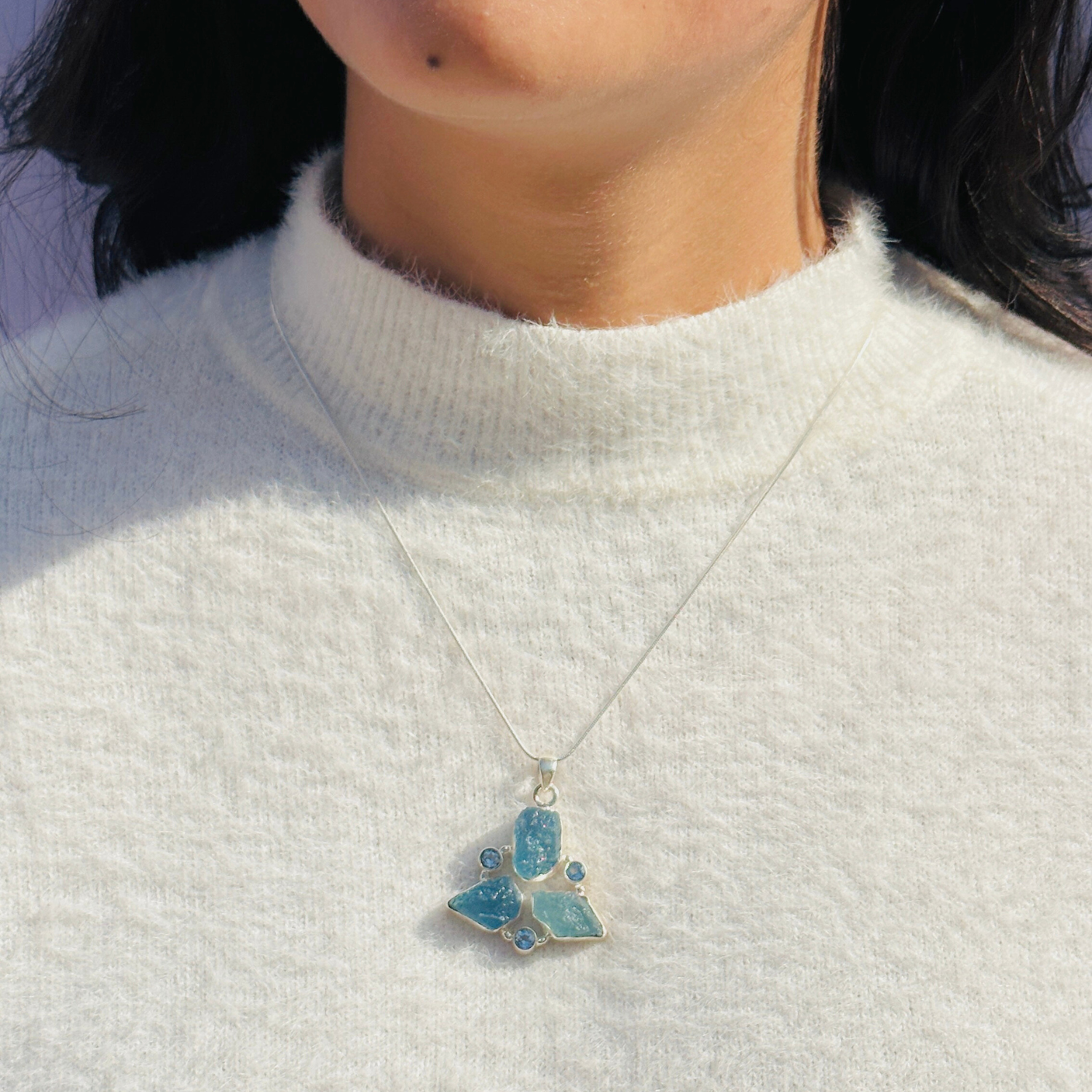 Zel Multi Stone Silver 925 Pendant