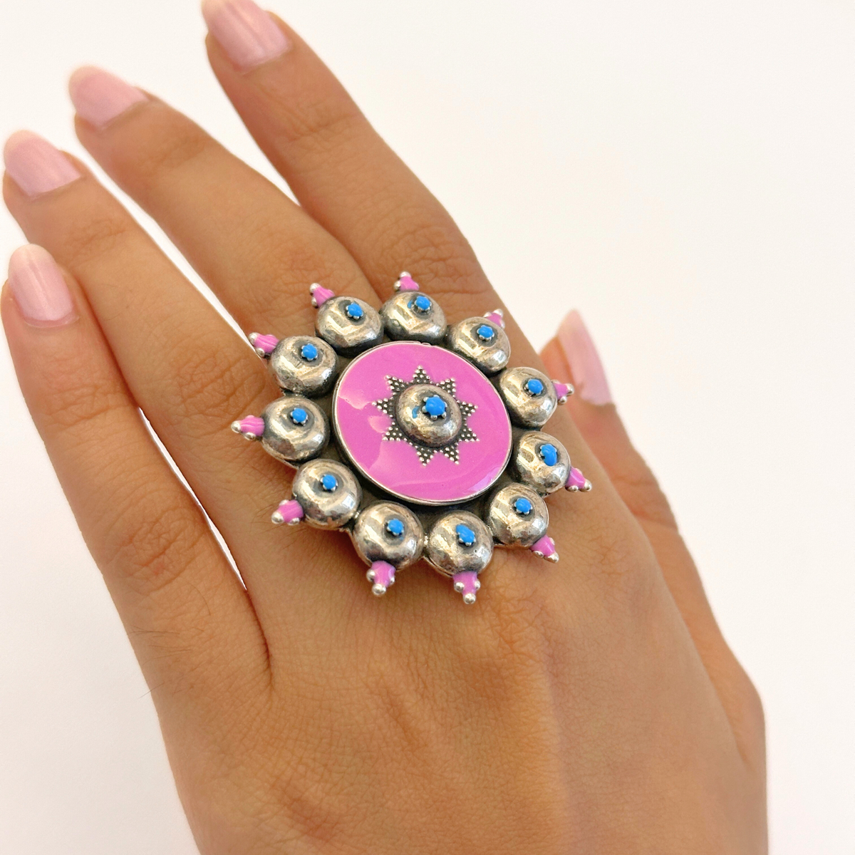 Aanya Enamel Silver 925 Ring