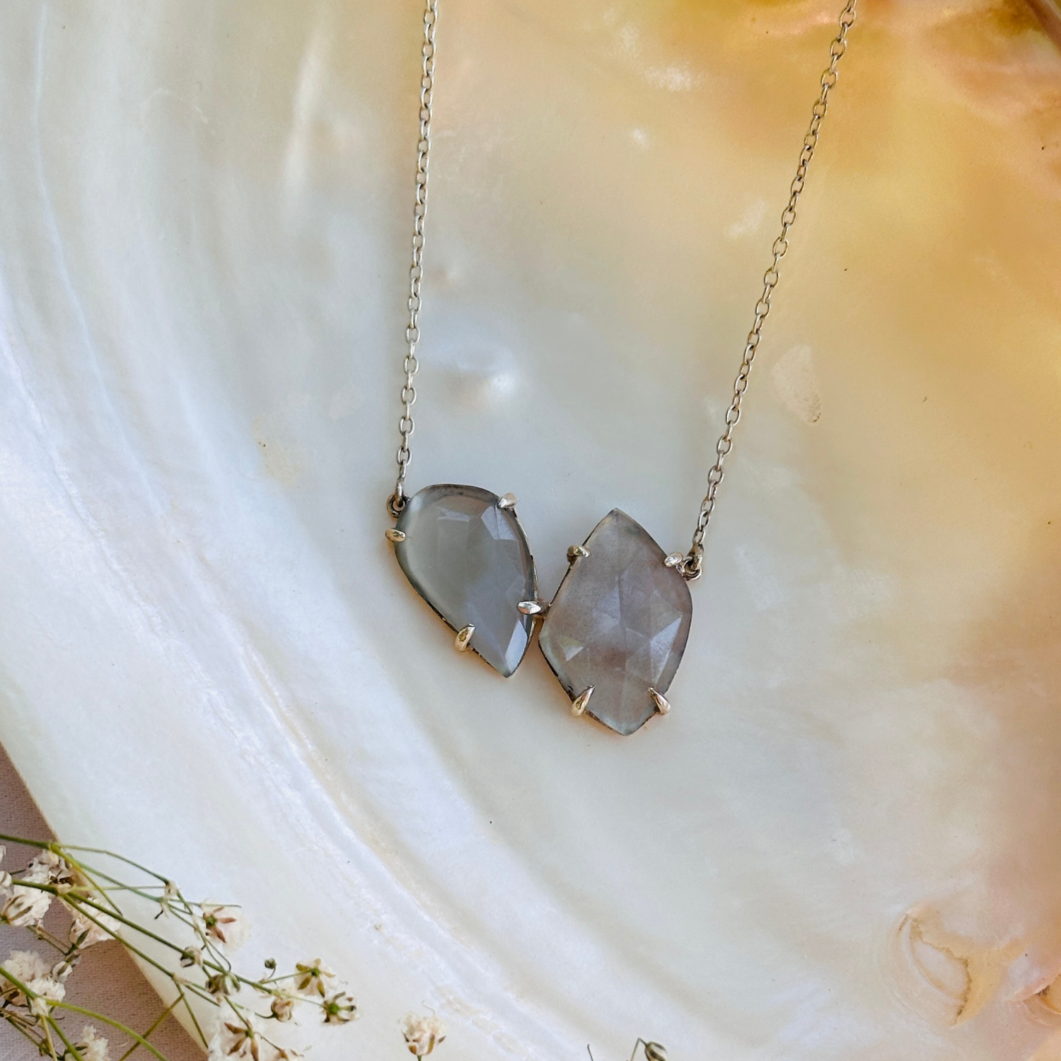 Yria Moonstone Silver 925 Pendant Necklace