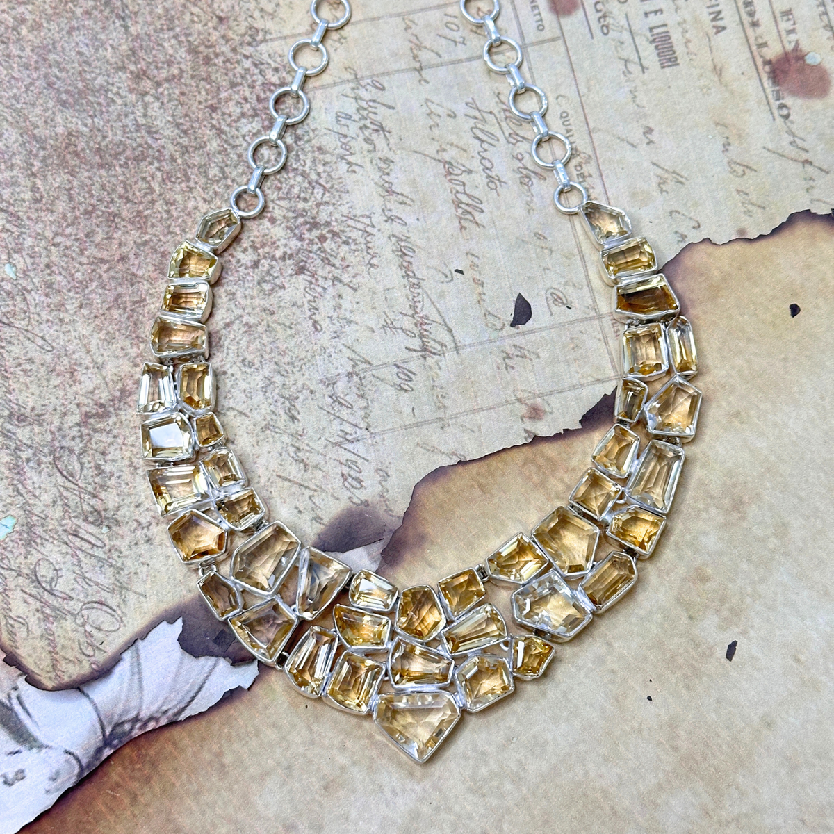 Solara Citrine Silver 925 Necklace