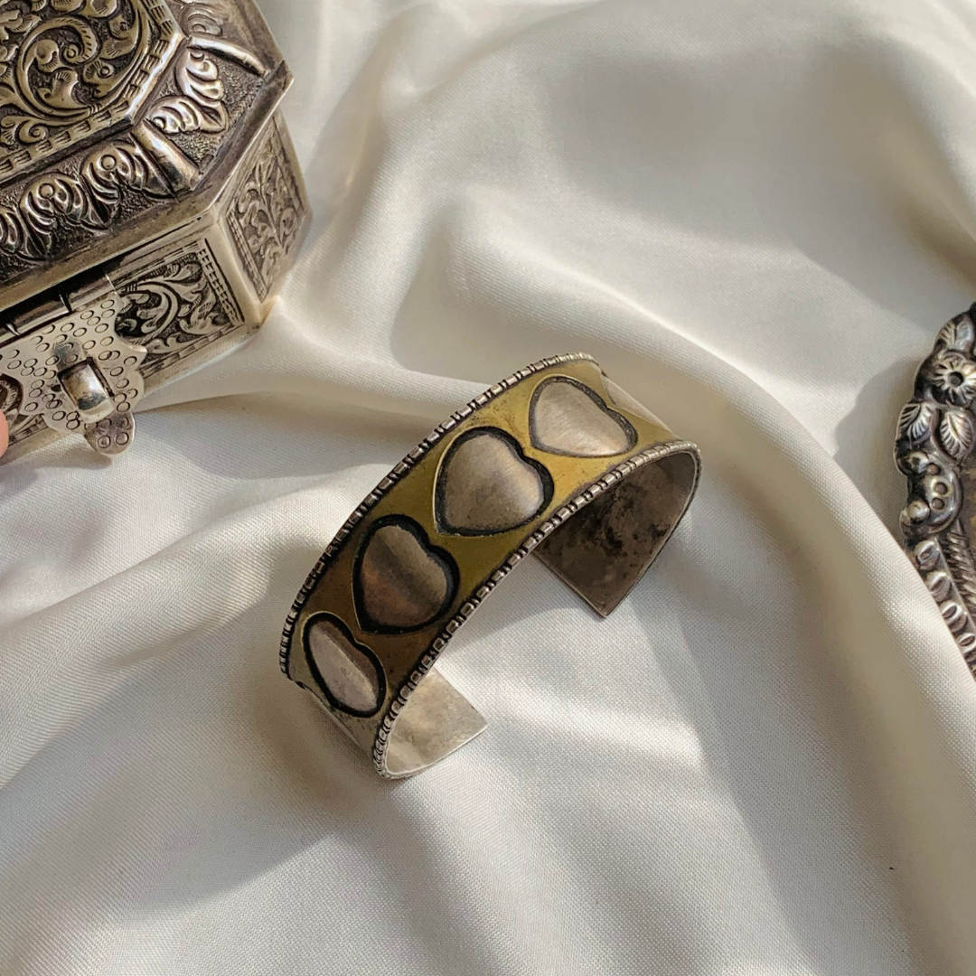 Glam Gold Plated Silver Hand Cuff