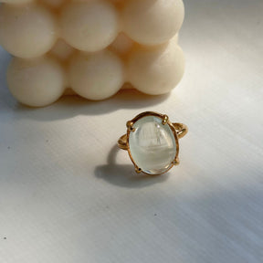 Aeris Aquamarine 18K Gold Plated Silver 925 Ring