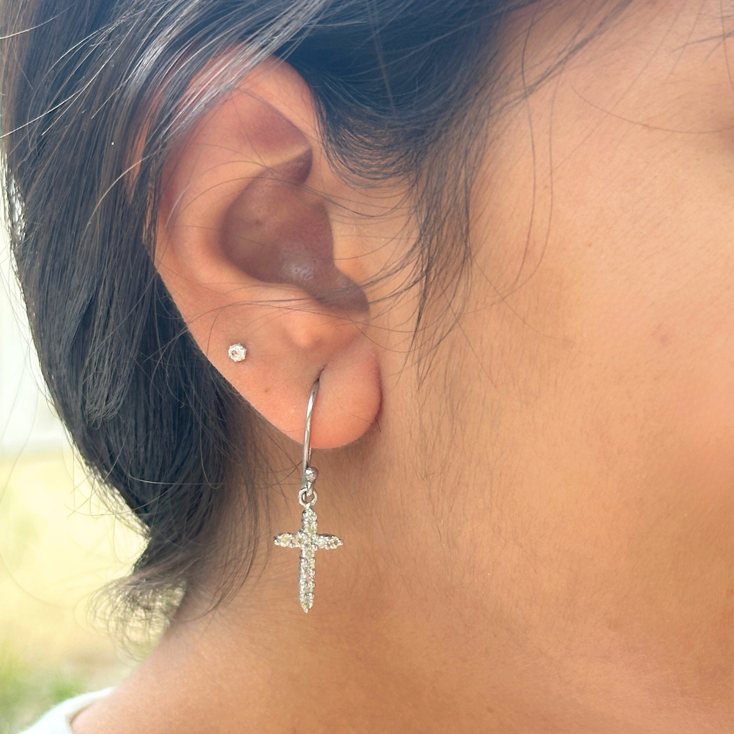 Glitzy Diamond Silver 925 Earrings