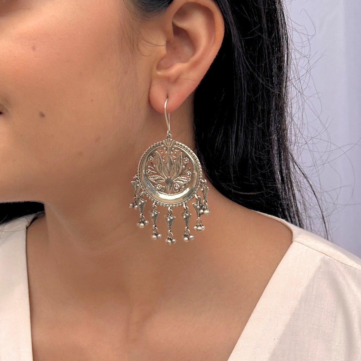 Omya Traditional Silver 925 Earrings