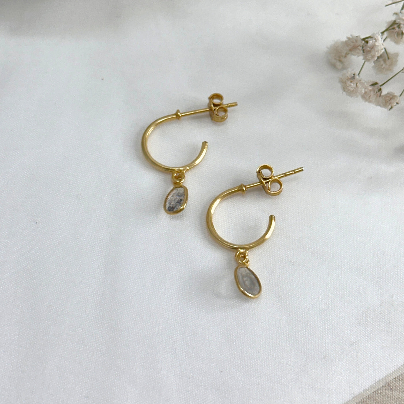 Divira Diamond Gold Plated Silver 925 Earrings