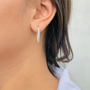 Orbit Silver Hoop Earings