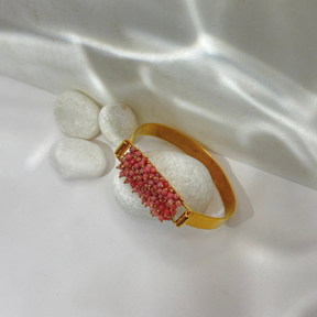 Eorin Rhodonite & Amazonite 18k Gold Plated Bangle