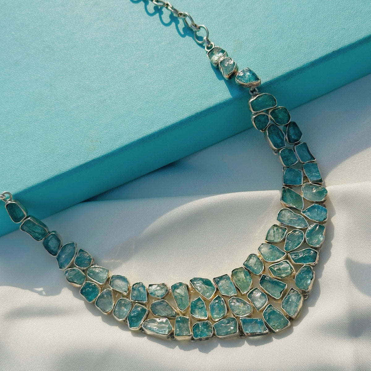 Keera Aquamarine Silver 925 Necklace