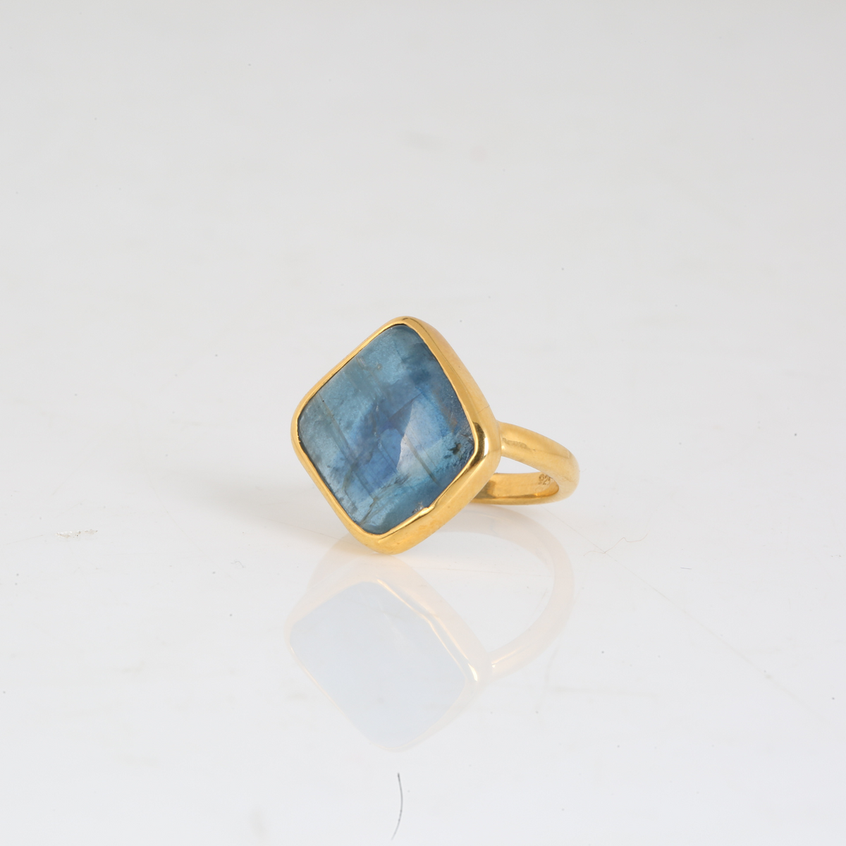 Ornella Kyanite 18k Gold Plated Silver Ring