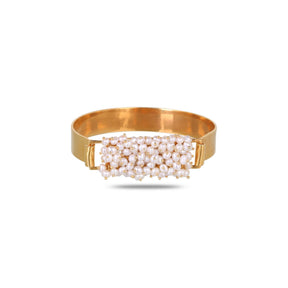 Saavi 18K Gold Plated Silver 925 Pearl Beaded Bracelet