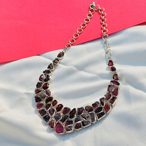 Mahira Garnet Silver 925 Necklace