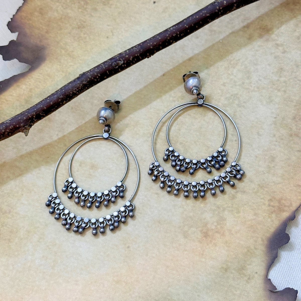 Fiza Traditional Silver 925 Earrings