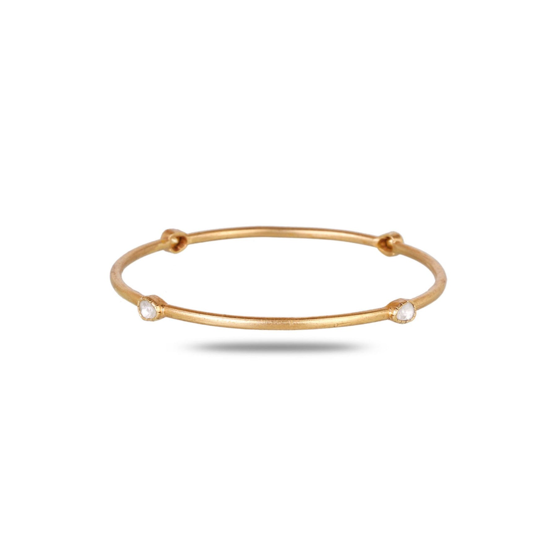 Sitara 18K Gold Plated Silver 925 Polki Bangle