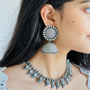 Amala Silver 925 Jhumki Earrings