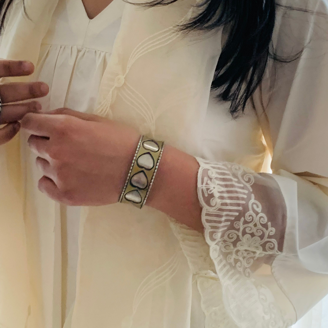 Glam Gold Plated Silver Hand Cuff