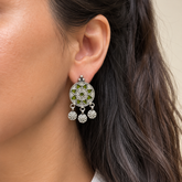Nira Silver 925 Oxidised Drop Earrings
