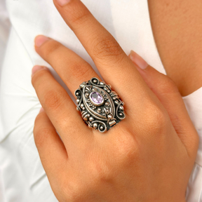 Aura Amethyst Silver 925 Ring