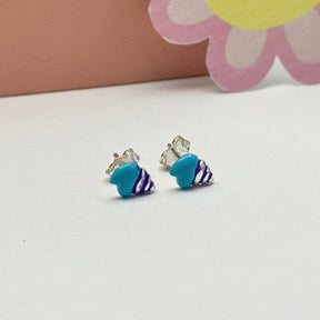 Sea Shell Shaped Silver 925 Kids Studs