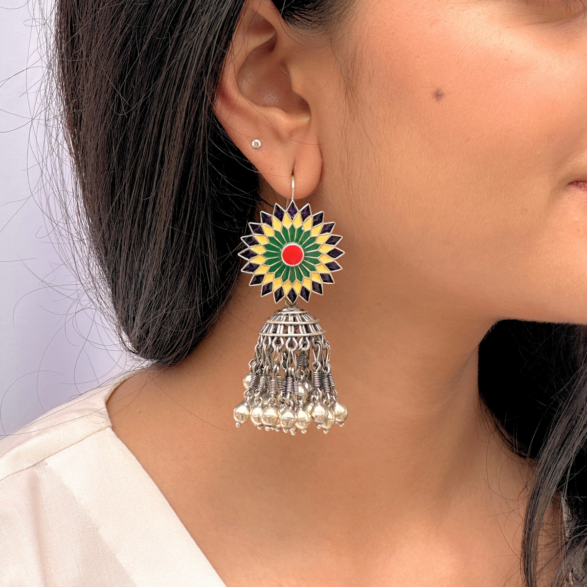 Eshan Traditional Silver 925 Earrings