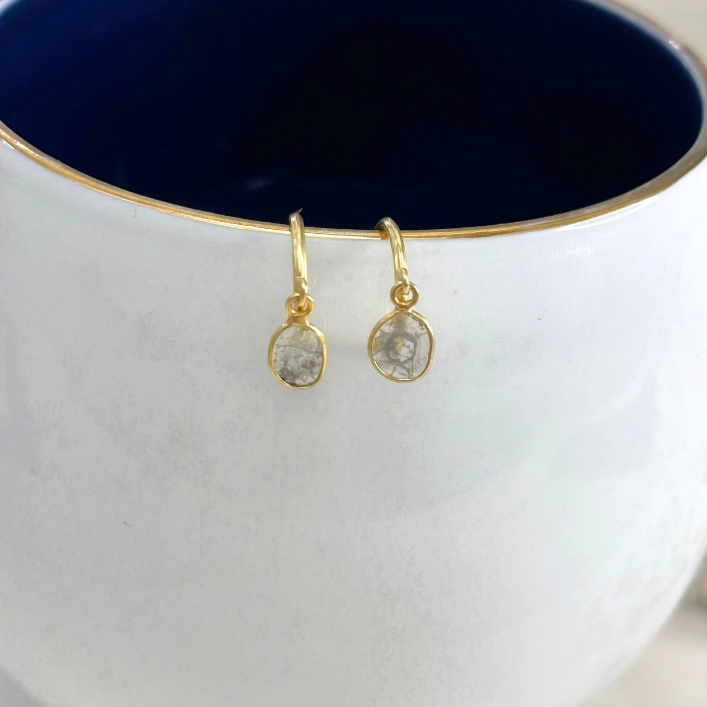 Divira Diamond Gold Plated Silver 925 Earrings