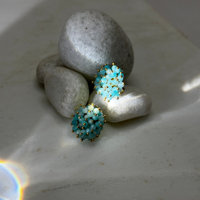 Arua Amazonite 18k Gold Plated Silver 925 Earring