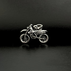 Motorcycle Silver 925 Men's Pendant