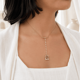 Ojasvni 18K Gold Plated Silver 925 T-shape Necklace