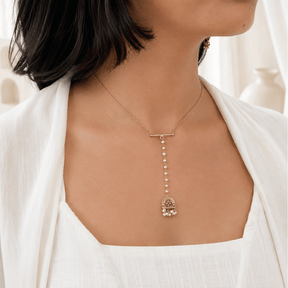 Ojasvni 18K Gold Plated Silver 925 T-shape Necklace