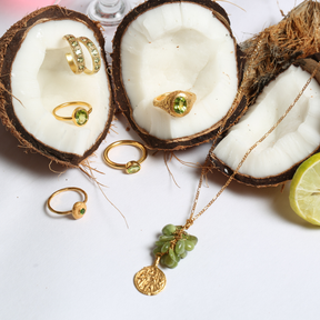 Sreaka Peridot 18K Gold Plated Silver 925 Earrings