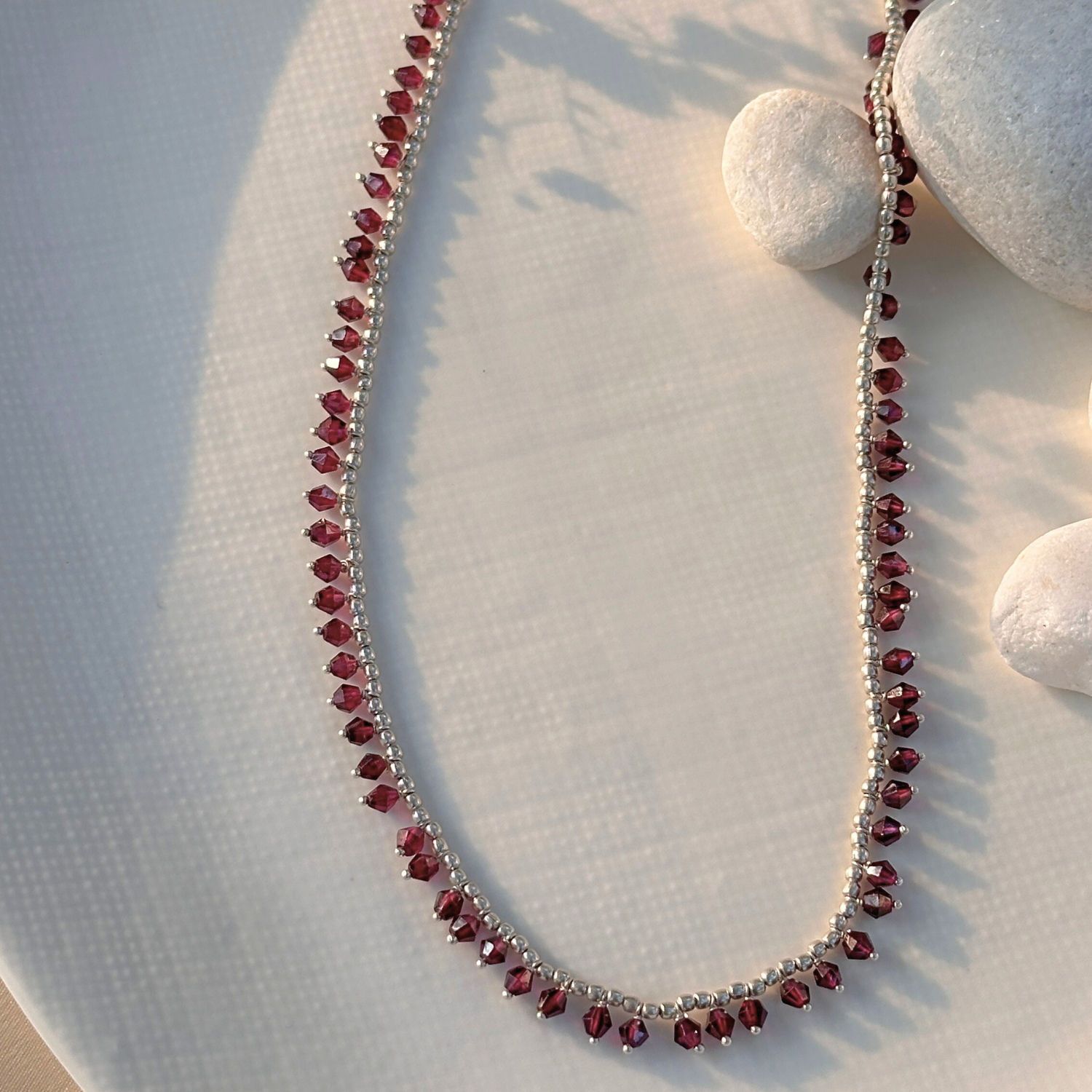 Ruva Garnet Silver 925 Necklace