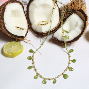 Bruck Peridot Gold Plated Silver 925 Necklace