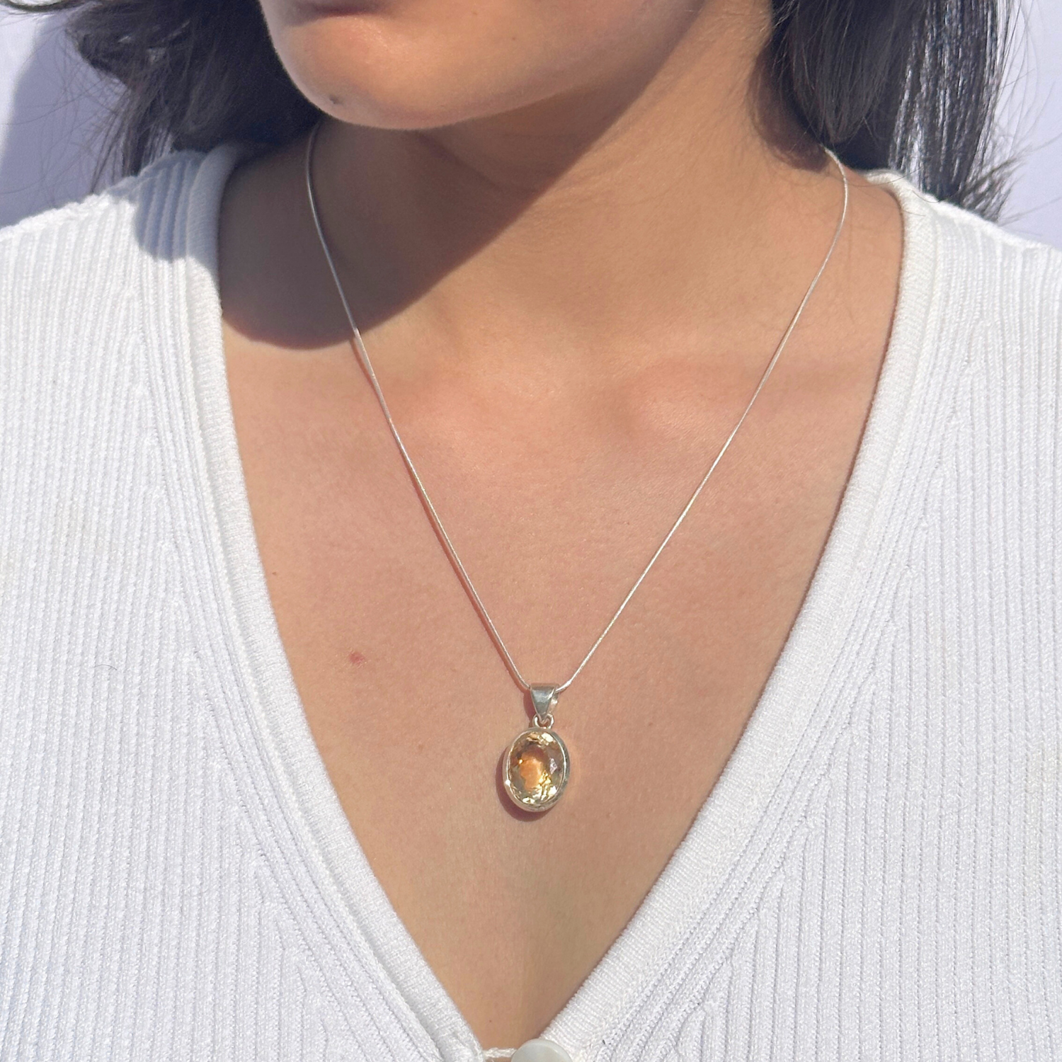 Klyra Citrine Silver 925 Pendant