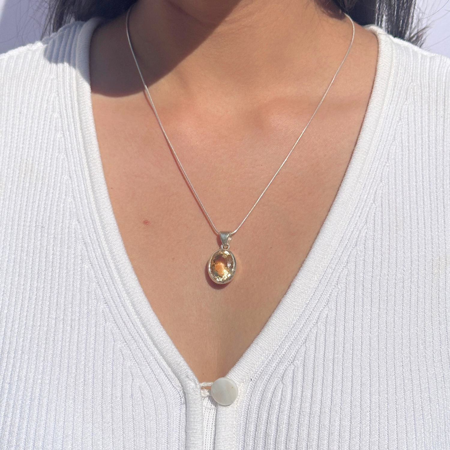 Klyra Citrine Silver 925 Pendant