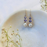 Risa Amethyst & Pearl Silver 925 Earrings