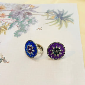 Hiya Enamel Silver 925 Ring