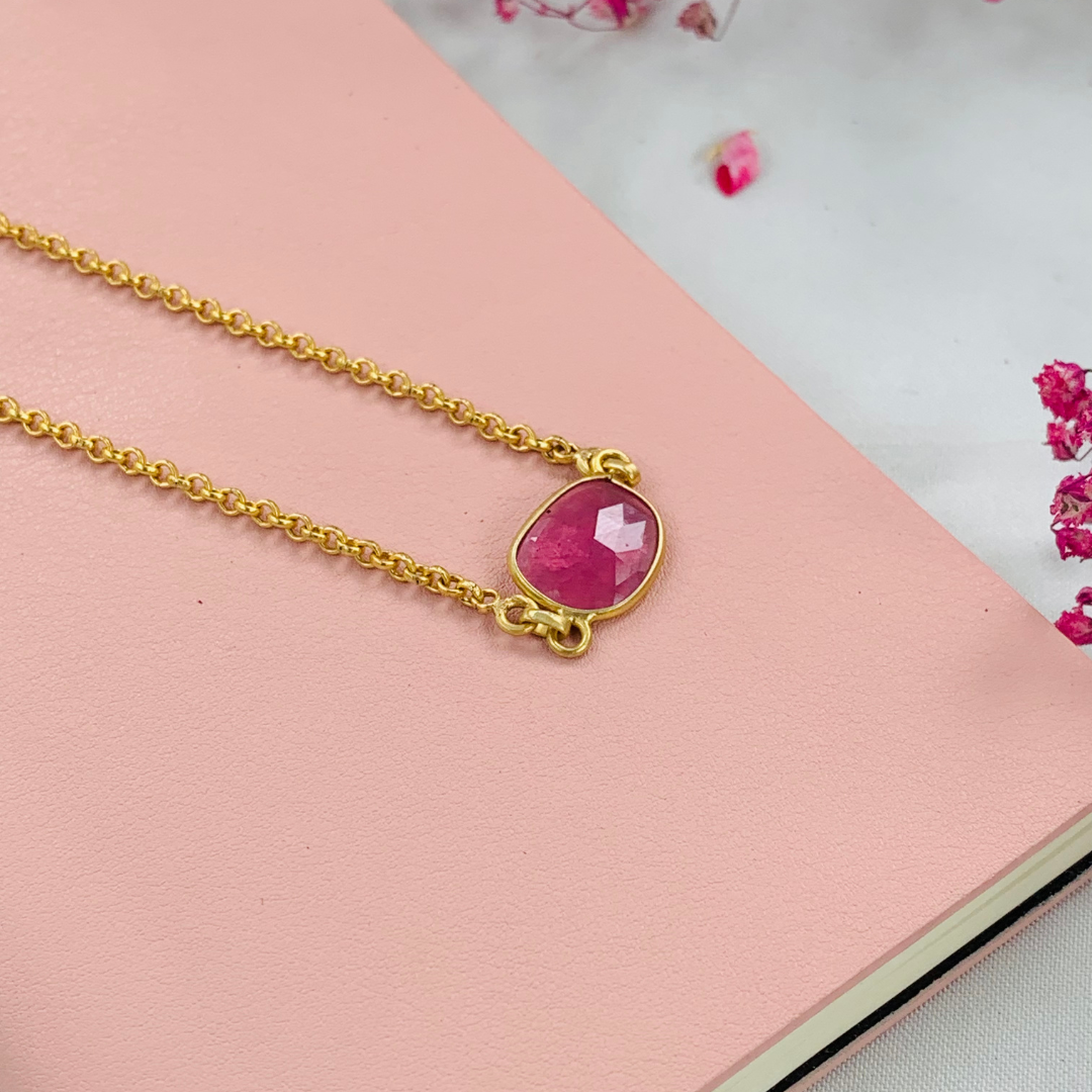 Arbore gold plated silver necklace