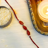 Arjun Red Onyx and Silver 925 Rakhi