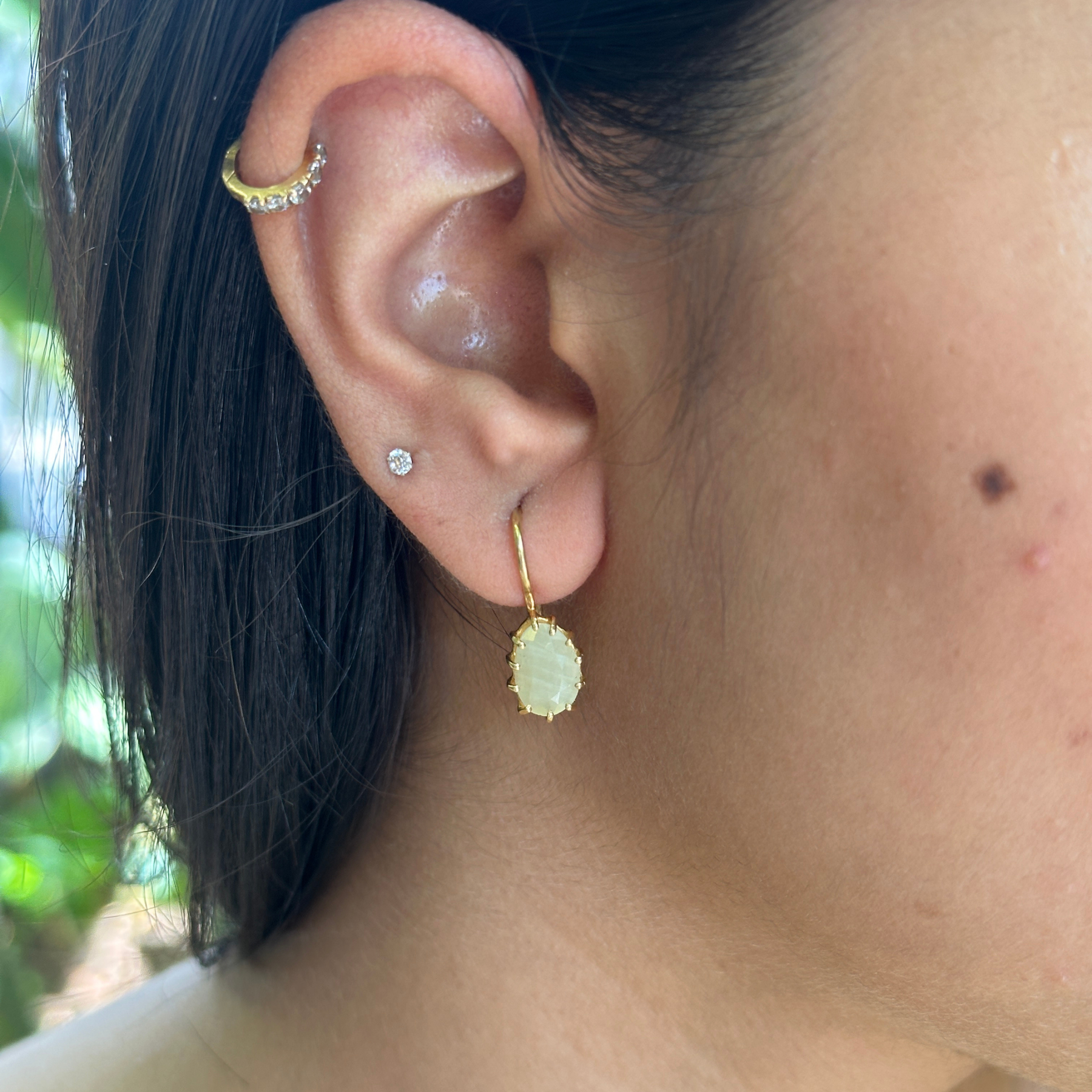 Sio Sapphire 18k Gold Plated Silver 925 Earrings