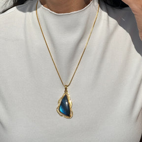 Fila Labradorite 18K Gold Plated Silver Pendant