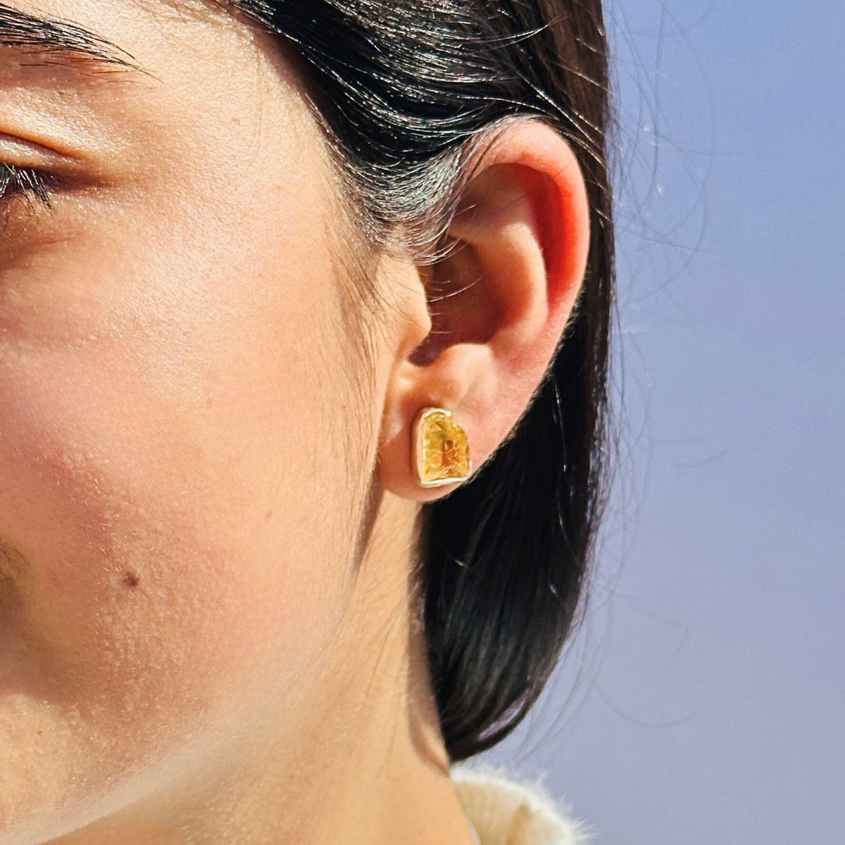 Raon Citrine 925 Studs Earrings