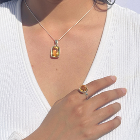 Mei Citrine Silver 925 Pendant