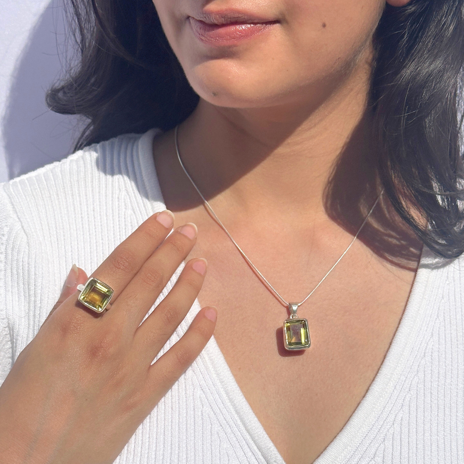 Zivra Lemon Quartz Silver 925 Pendant