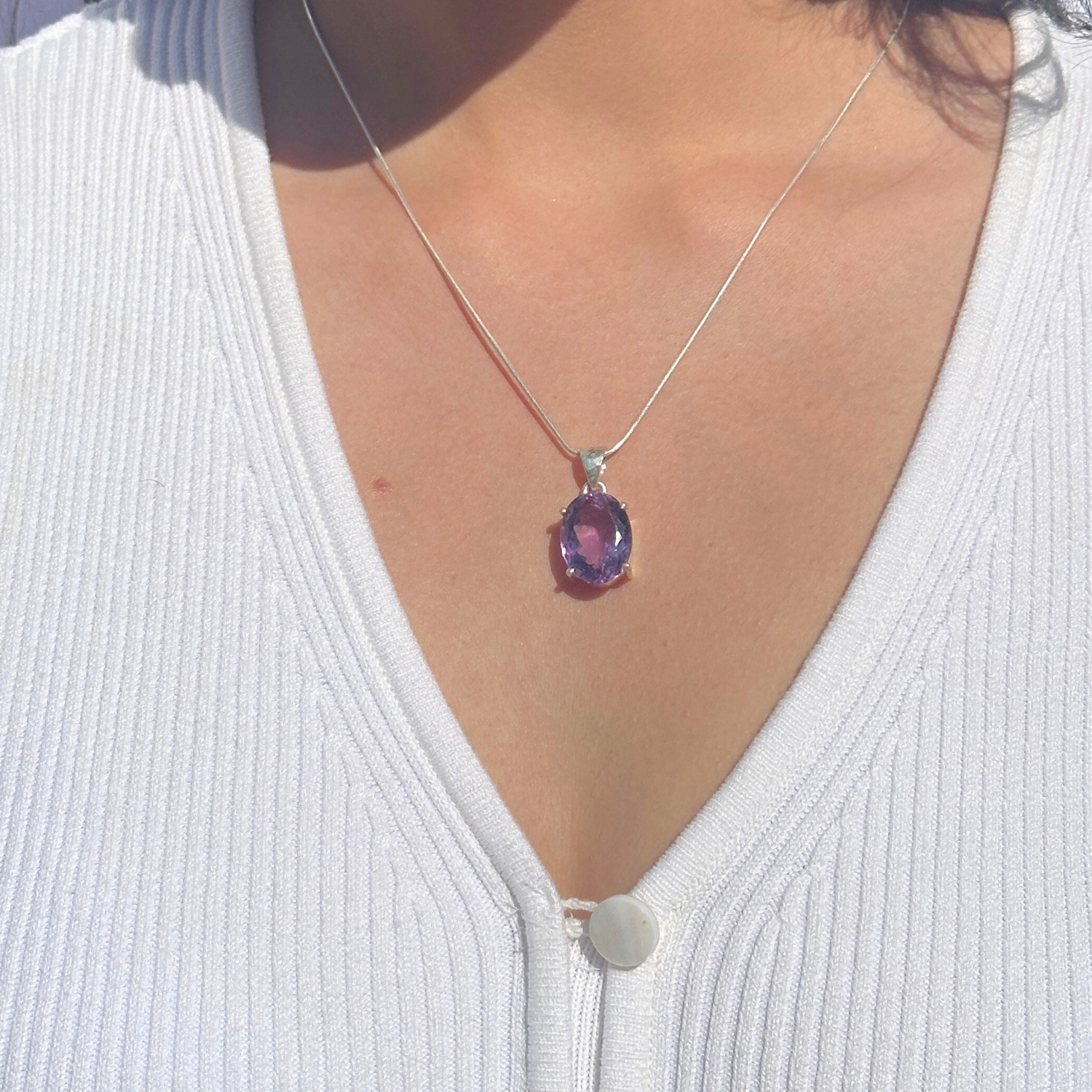 Zhen Amethyst Silver 925 Pendant